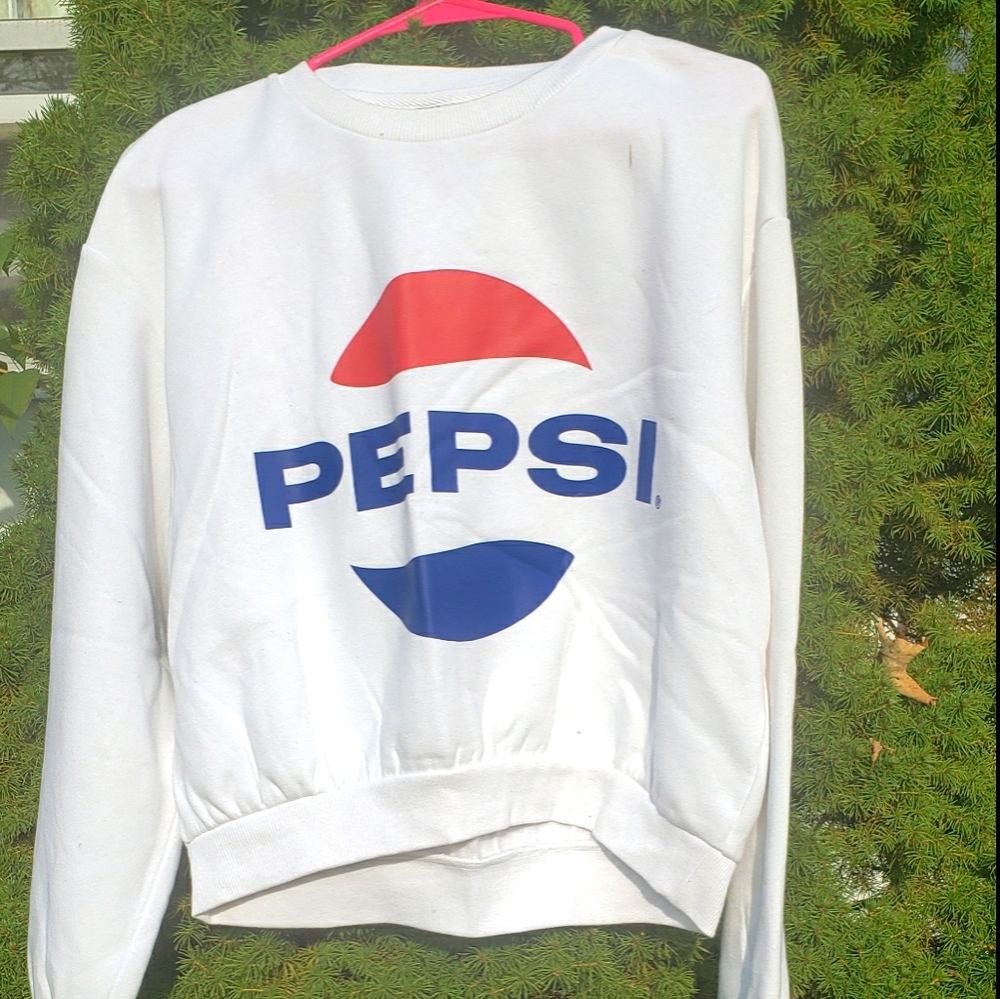 H&M divided pepsi cropped sweatshirt